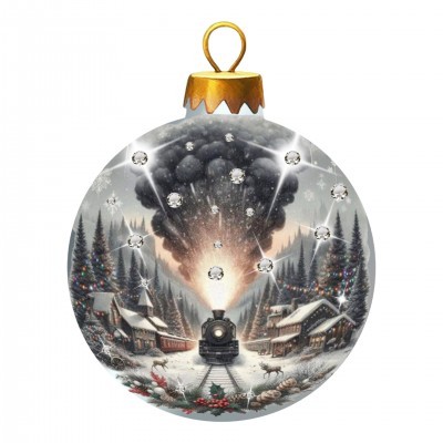 Новогодний шар Снежная рапсодия с кристаллами Swarovski (2520)