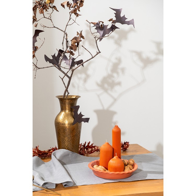 Свеча декоративная оранжевого цвета из коллекции edge, 25,5см (74330)