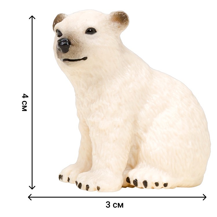 Набор фигурок животных серии "Мир морских животных": Семья белых медведей, 6 предметов (ММ203-013)