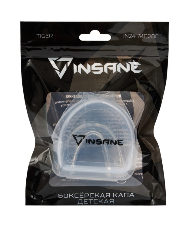 Капа 1-челюстная INSANE TIGER, ЭВА, прозрачный, с футляром, детский (2115181) Капа 1-челюстная INSANE TIGER, ЭВА, прозрачный, с футляром, детский (2115181)