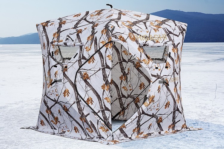 Зимняя палатка куб Higashi Winter Camo Comfort Pro трехслойная (80288)