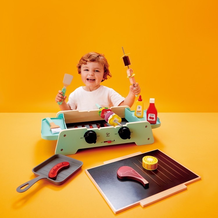 Детский игровой набор "Гриль с едой" 24 предмета (E3214_HP)