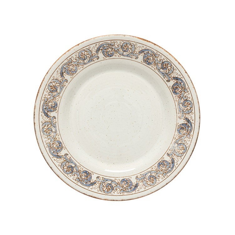 Тарелка SD282-WBL(EVP282-01122A), керамика, beige, blue, CASAFINA BY COSTA NOVA Тарелка SD282-WBL(EVP282-01122A), керамика, beige, blue, CASAFINA BY COSTA NOVA