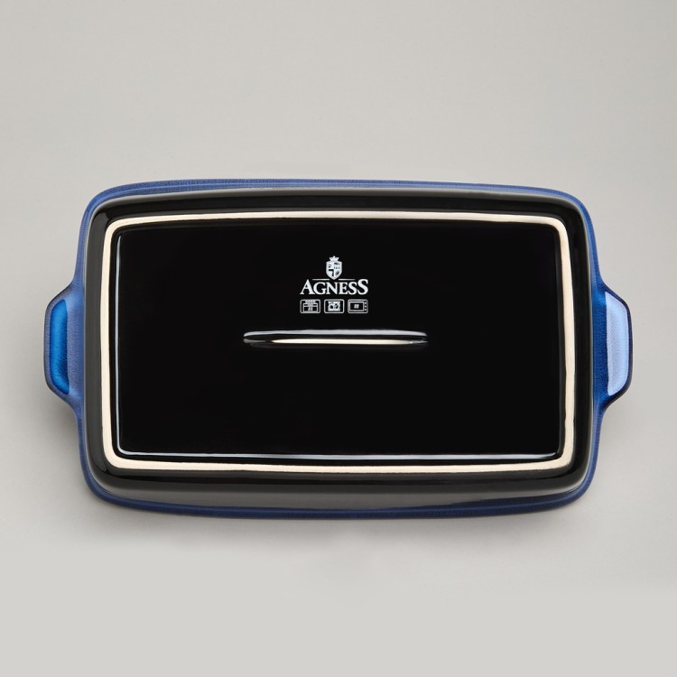 Форма для запекания reactive blue 32*18*7 см 2000 мл Agness (780-130)