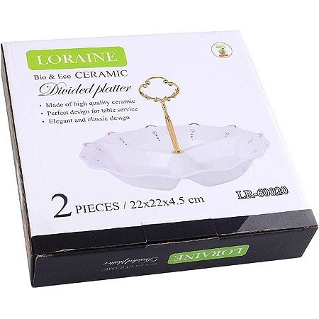 Менажница 3 отдел., 22 см, фарфор LR (60020) Менажница 3 отдел., 22 см, фарфор LR (60020)