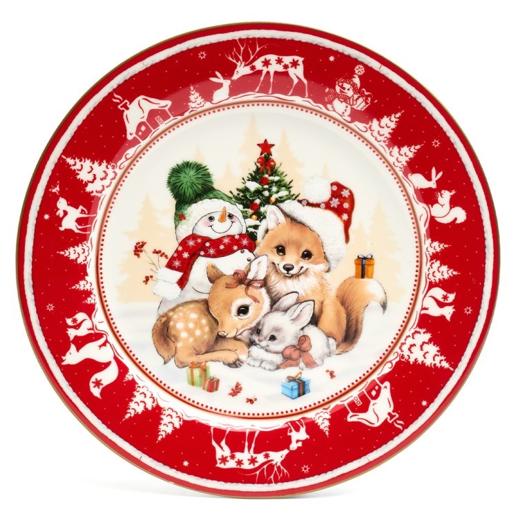 Тарелка закусочная lefard "елка" 19 см красная Lefard (85-1880-1)