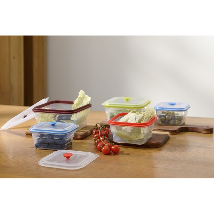 Контейнер для переноски и хранения силиконовый квадратный складной silikobox, 900 мл, зеленый (74699) Контейнер для переноски и хранения силиконовый квадратный складной silikobox, 900 мл, зеленый (74699)