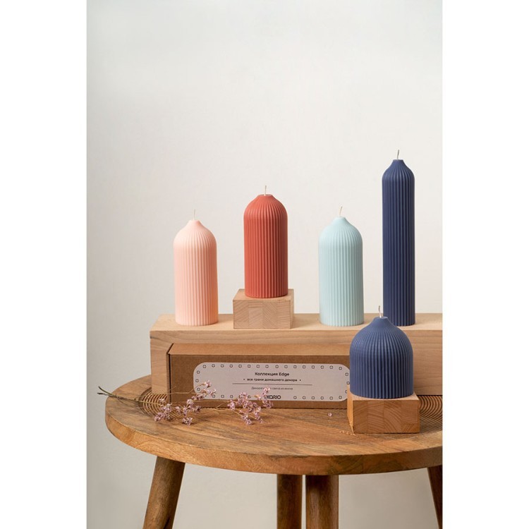 Свеча декоративная мятного цвета из коллекции edge, 16,5 см (73480)