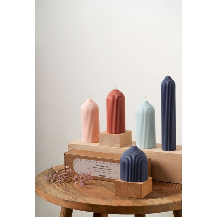 Свеча декоративная мятного цвета из коллекции edge, 16,5 см (73480)