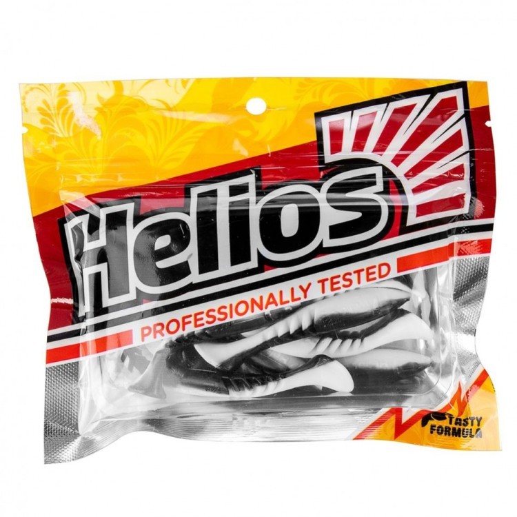 Виброхвост Helios Slash 2,64/6,7 см, цвет Black & White 10 шт HS-19-023 (77840)