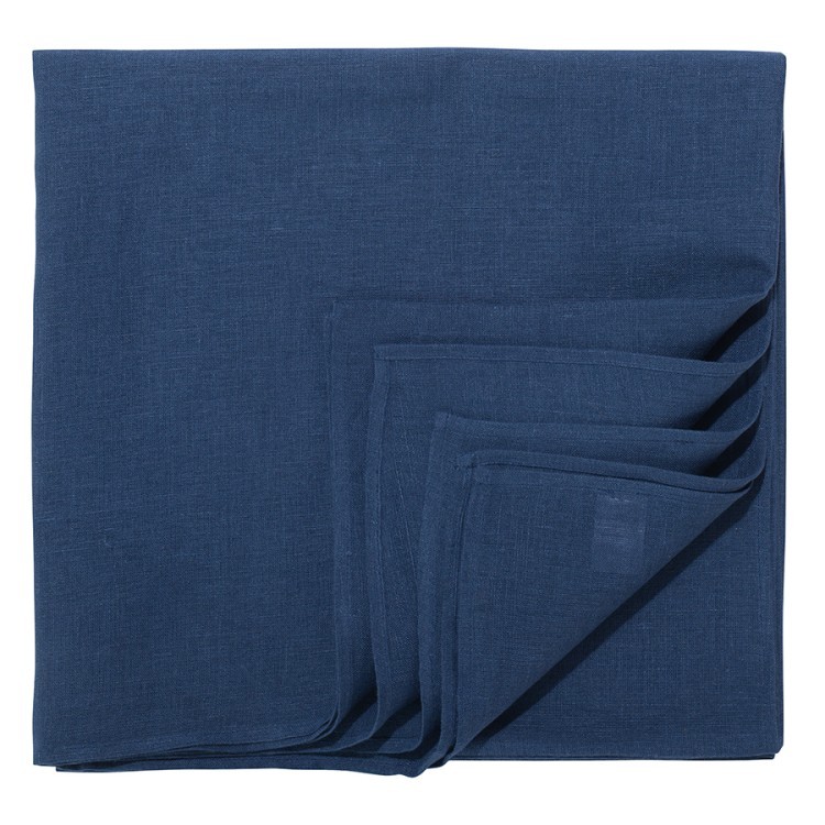 Скатерть из стираного льна синего цвета из коллекции essential, 150х250 см (73789)