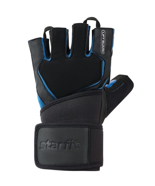 Перчатки для фитнеса STARFIT WG-201, черный/синий (2119232)