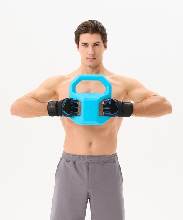 Перчатки для фитнеса STARFIT WG-201, черный/синий (2119232)