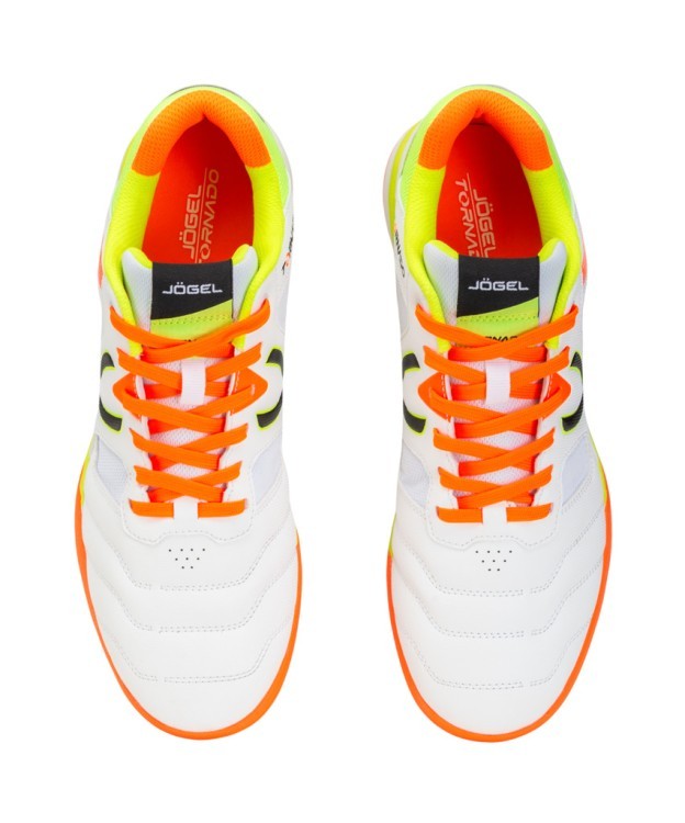 БЕЗ УПАКОВКИ Бутсы зальные JÖGEL Tornado 2.0 White/orange (2127747) БЕЗ УПАКОВКИ Бутсы зальные JÖGEL Tornado 2.0 White/orange (2127747)