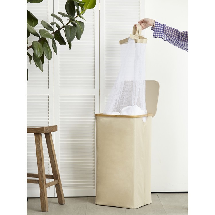 Корзина для белья neat tall, 41х35х74 см, молочная (77870)