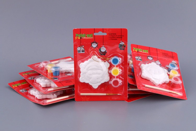 Комплект из 8-ми наб. для раскрашивания 12,8*17,6*2,5 см елочная игрушка, краски, кисть Hebei Grinding (D-117-132) 