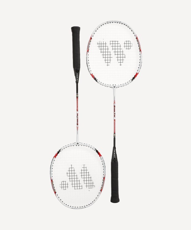 Набор для бадминтона WISH Steeltec 9, 2 ракетки, белый/красный (1585197)