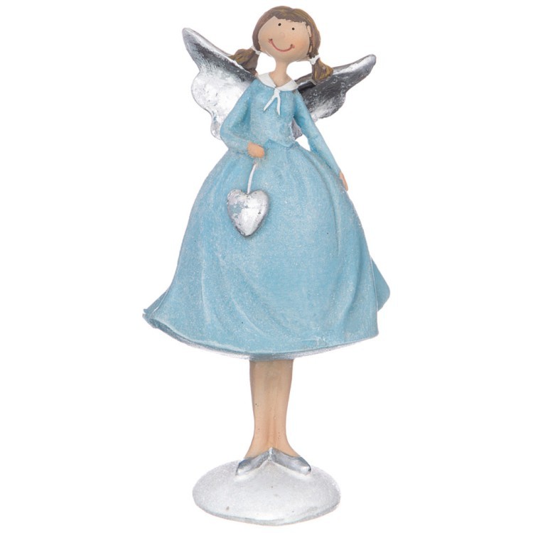 Фигурка"ангелочек в голубом платье" 8*6,5*15 см Lefard (100-781)