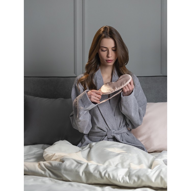 Халат махровый из чесаного хлопка серого цвета из коллекции essential, размер l (75420) Халат махровый из чесаного хлопка серого цвета из коллекции essential, размер l (75420)