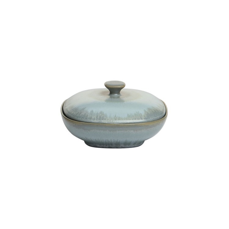 Чаша с крышкой L9670-MG, каменная керамика, blue, ROOMERS TABLEWARE