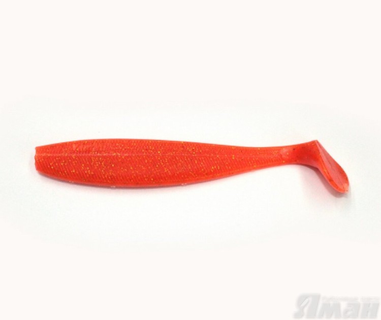 Виброхвост Yaman Sharky Shad, 4,5", цвет 03 - Carrot gold flake, 5 шт Y-SS45-03 (70528)