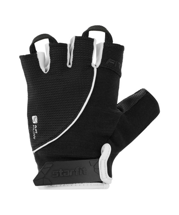 Перчатки для фитнеса STARFIT WG-202, черный/белый (2119235)