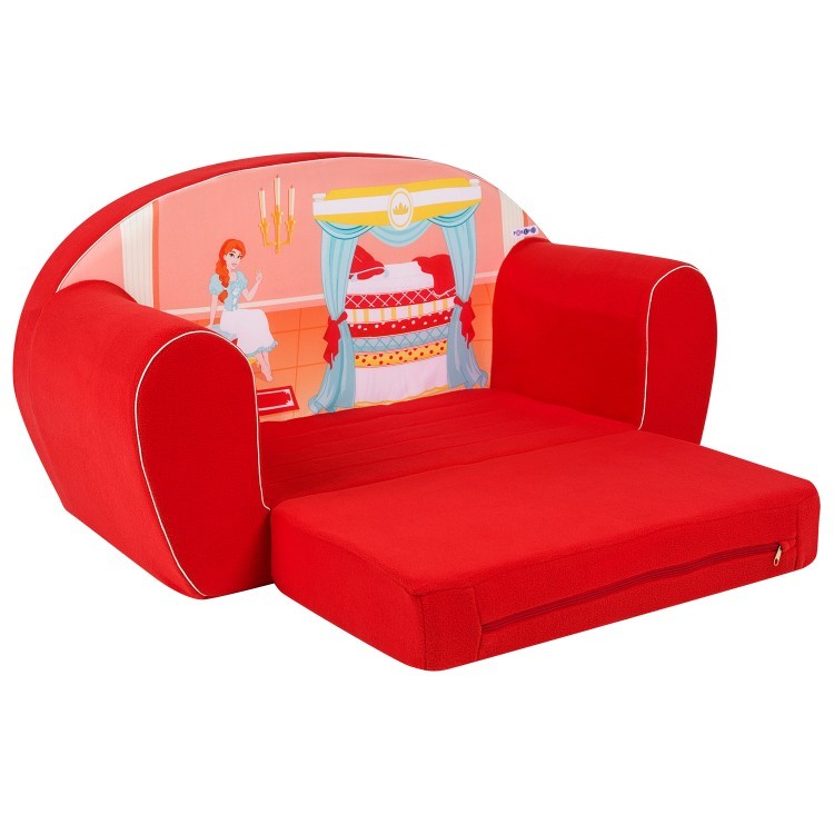 Раскладной бескаркасный (мягкий) детский диван серии "Сказки", Принцесса на горошине (PCR320-126)