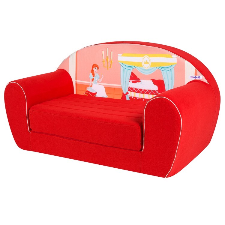 Раскладной бескаркасный (мягкий) детский диван серии "Сказки", Принцесса на горошине (PCR320-126)