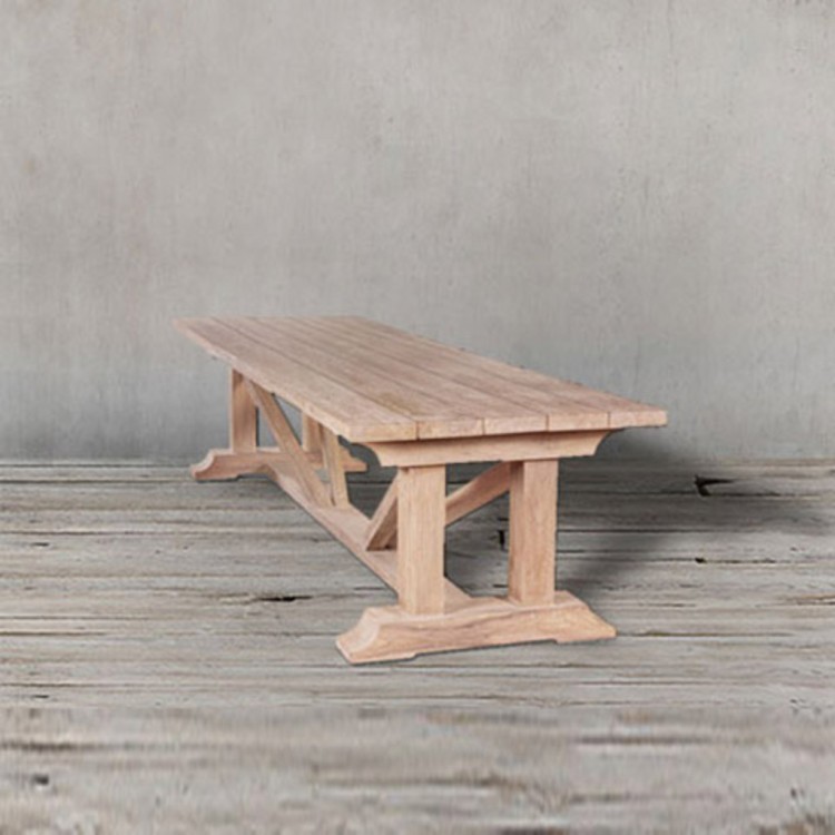 Стол ELIAS 7DTES350100078, массив тикового дерева, Natural grey, ROOMERS FURNITURE
