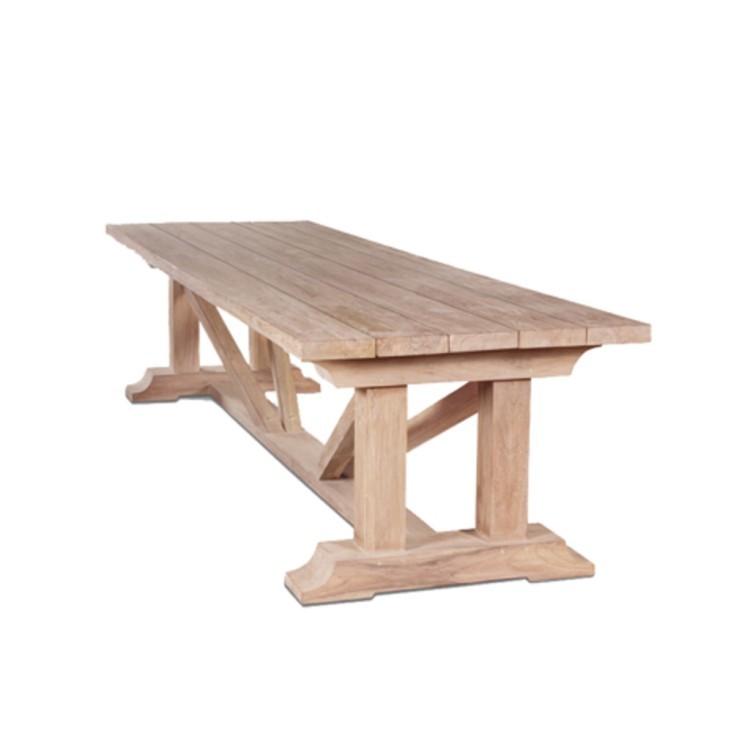 Стол ELIAS 7DTES350100078, массив тикового дерева, Natural grey, ROOMERS FURNITURE