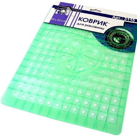 Коврик для раковины силикон 29х23см (3115) Коврик для раковины силикон 29х23см (3115)
