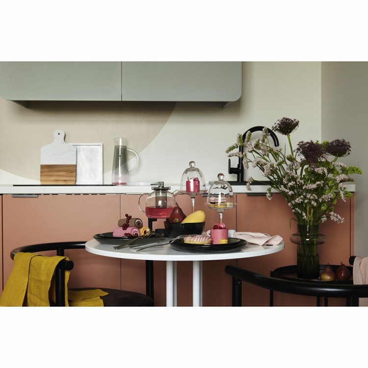 Набор обеденных тарелок dots, D26 см, черные, 2 шт. (74065)