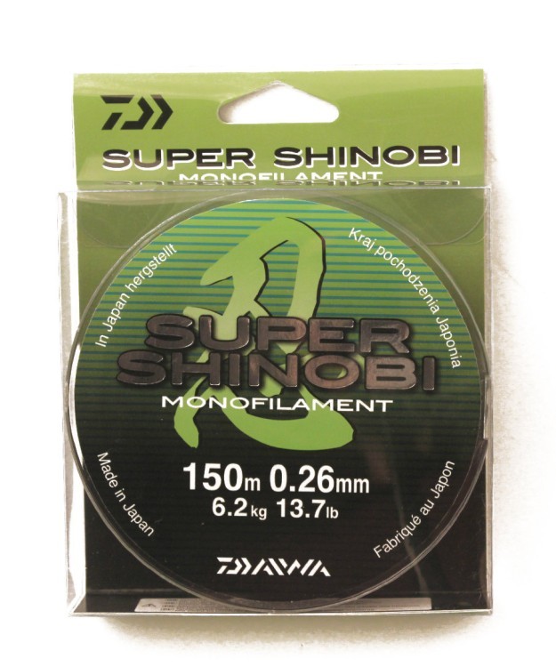 Леска Daiwa Super Shinobi 150м 0,26мм (6,2кг) светло-зеленая (62273)