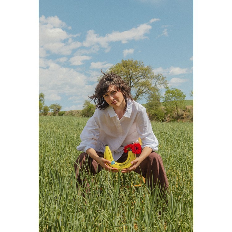 Ваза для цветов banana, 19 см, желтая (75711)