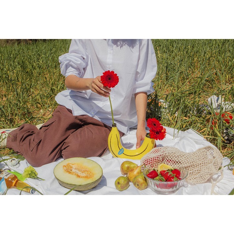 Ваза для цветов banana, 19 см, желтая (75711)