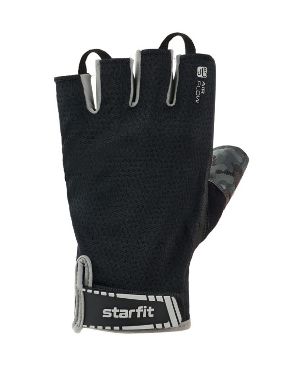 Перчатки для фитнеса Starfit WG-203, черный/серый (2119240) Перчатки для фитнеса Starfit WG-203, черный/серый (2119240)