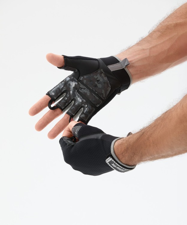 Перчатки для фитнеса STARFIT WG-203, черный/серый (2119241)