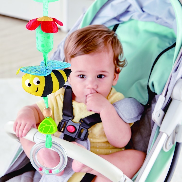 Серия "Малышам" - игрушка для новорожденных - подвеска-держатель для соски "Пчелка" (E0022_HP)