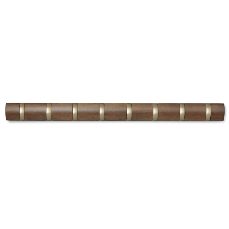 Вешалка настенная flip, 84,5 см, коричневая, 8 крючков (70617)