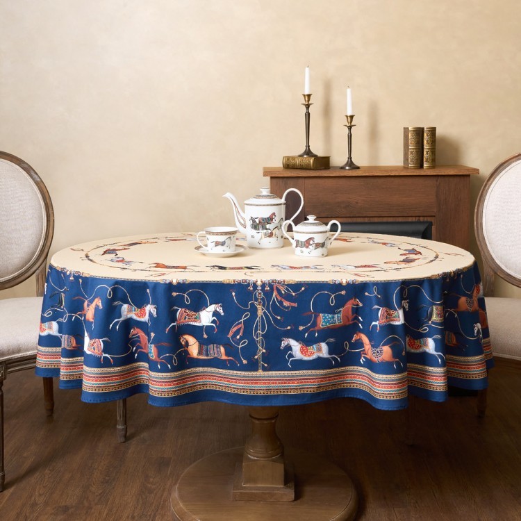 Скатерть овальная "passage"160х220см ,бежевый, 100% хлопок,твил, пропитка Lefard (850-758-41)