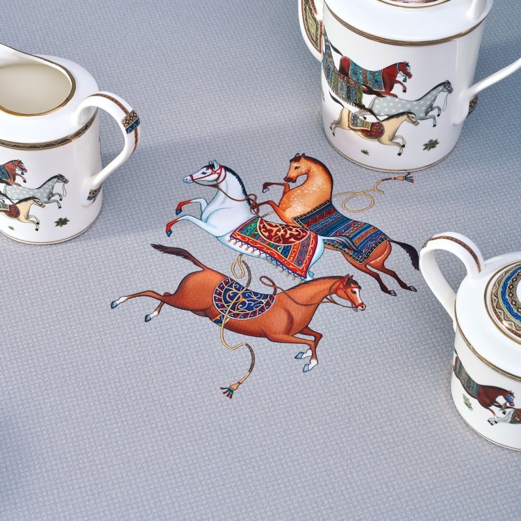 Скатерть круглая  "passage" ,d220см, 100% хлопок,твил c пропиткой, серый Lefard (850-761-26)