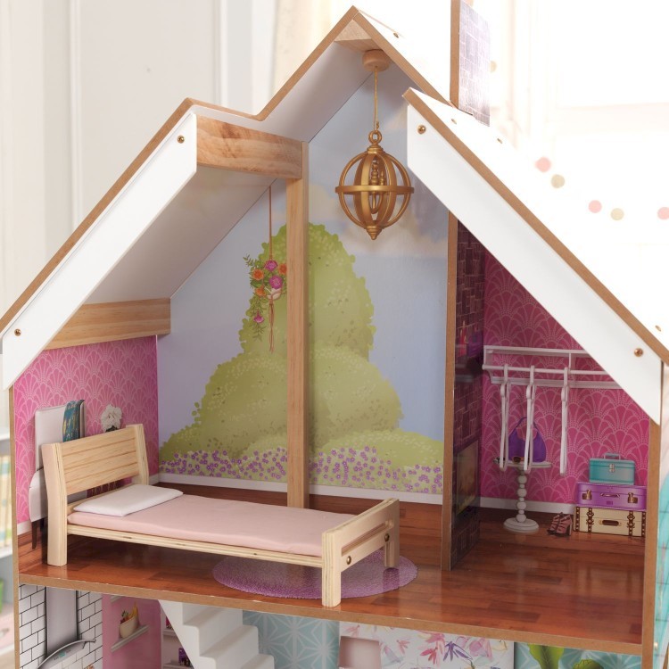Кукольный домик Джульетта, с мебелью 12 элементов (65969_KE)