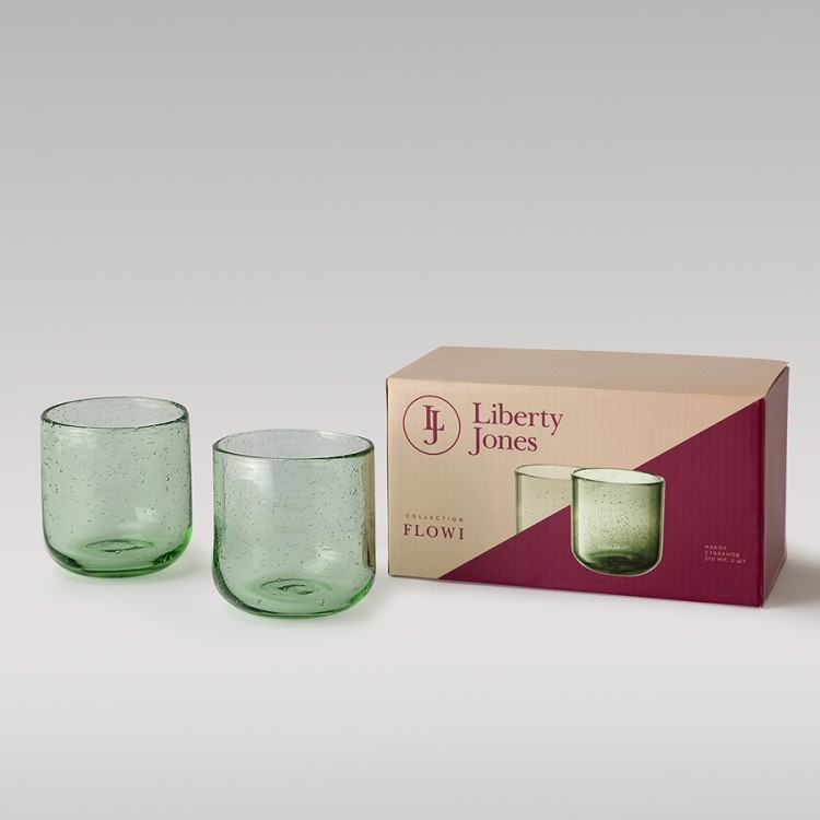 Набор стаканов flowi, 310 мл, зеленые, 2 шт. (80053)