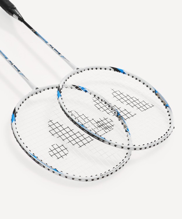 Набор для бадминтона WISH Steeltec 9, 2 ракетки, 2 волана, белый/синий (1585199)