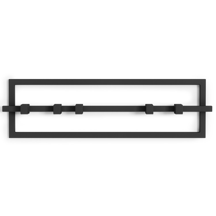 Вешалка настенная cubiko, 53 см, черная, 5 крючков (71378)