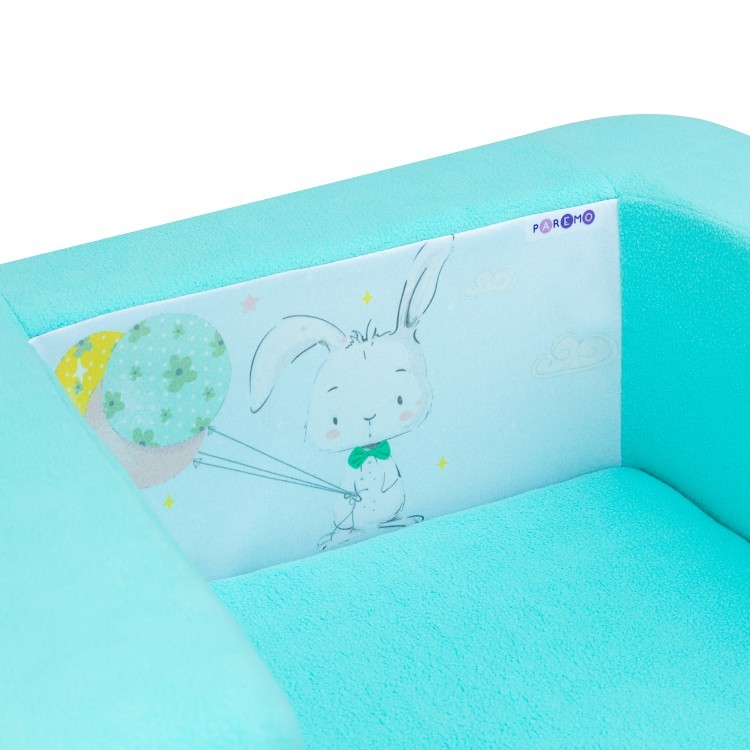Раскладное бескаркасное (мягкое) детское кресло серии "Дрими", цвет Аквамарин, Стиль 1 (PCR320-71)