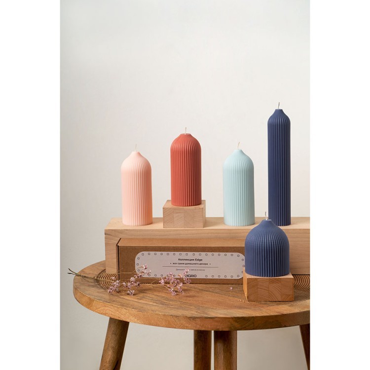 Свеча декоративная синего цвета из коллекции edge, 16,5 см (73483)