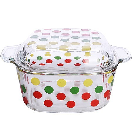 Кастрюля стекло 1,5л с крышкойLR (31038)