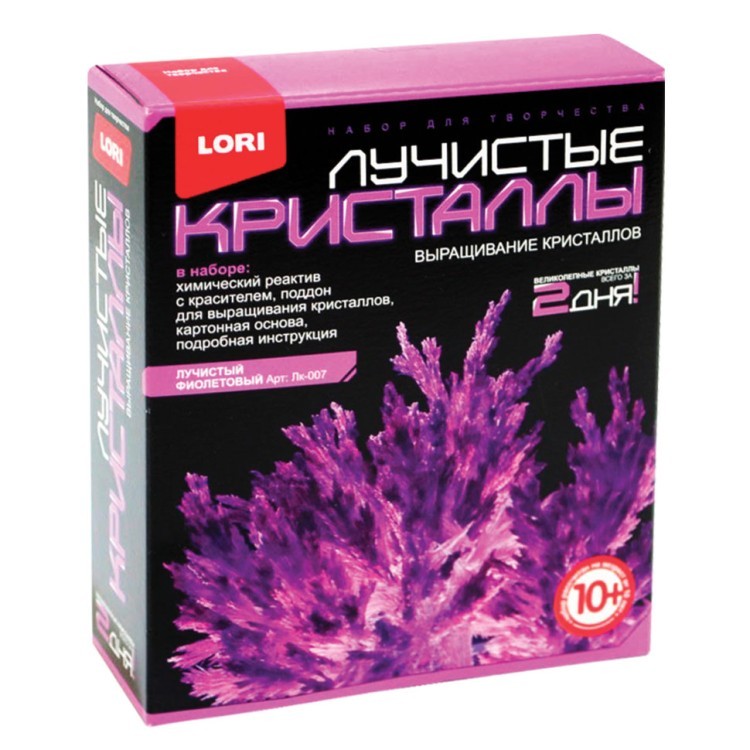 Набор для выращивания кристаллов Lori Фиолетовый кристалл Лк-007 (69632)