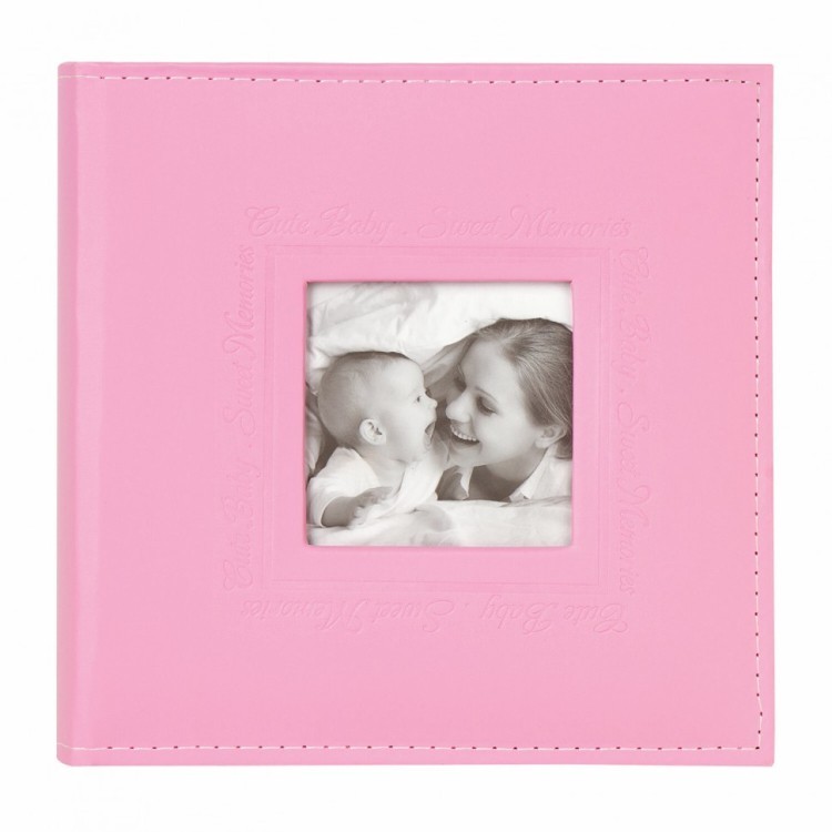 Фотоальбом Brauberg Cute Baby на 200 фото 10х15 см под кожу бокс розовый 391141 (1) (91045)